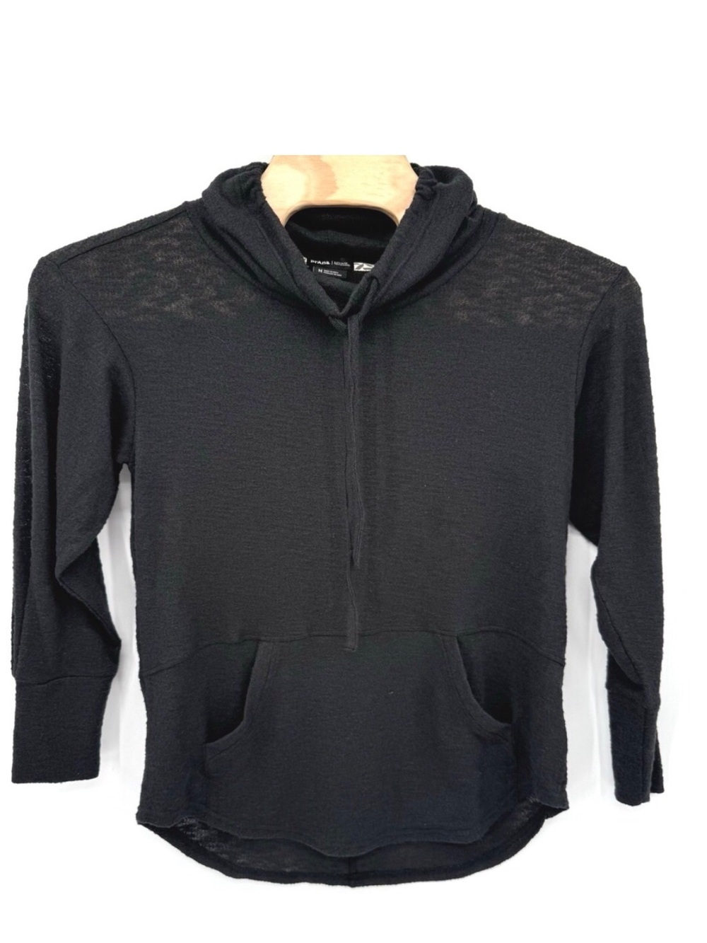 Prana Black Lightweight Hooded Sweatshirt
